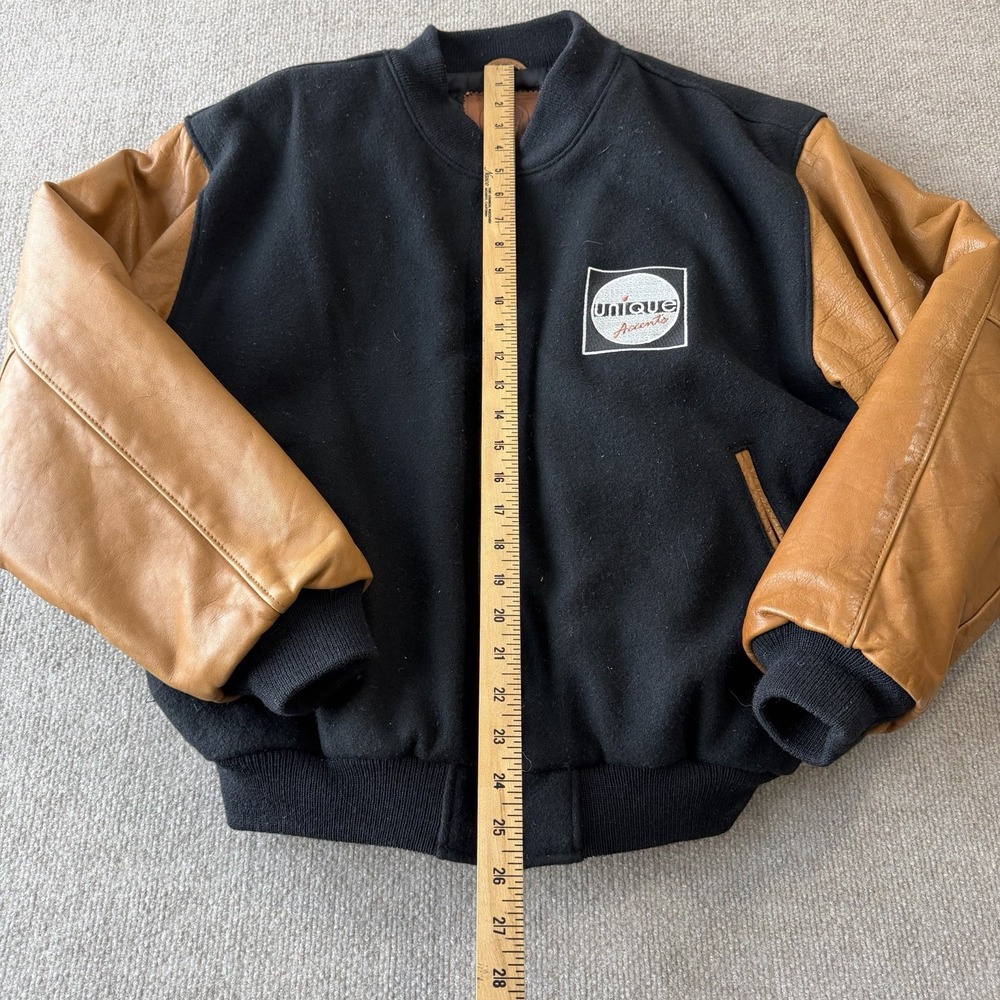 Golden Bear Made in‎ USA Wool Leather Varsity Bomber Jacket Men's Size M - Picture 3 of 8